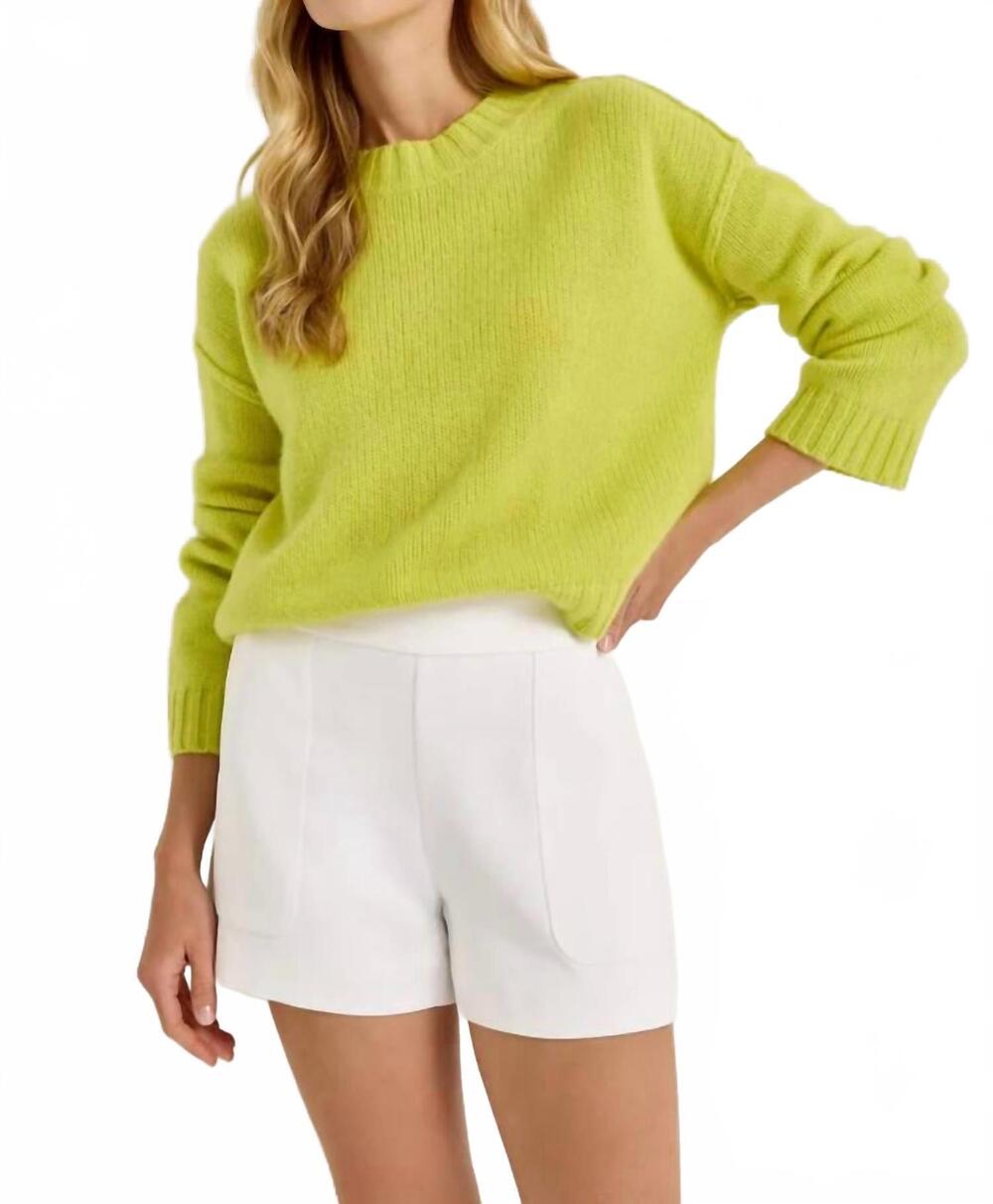 NEW MARIE OLIVER mia crepe shorts in white